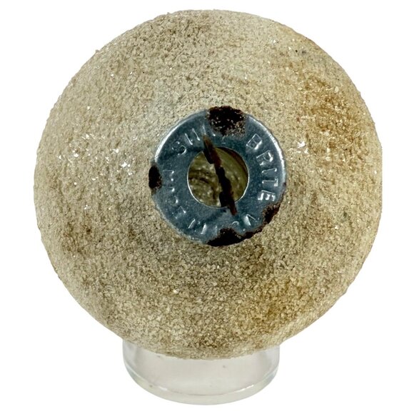 3 VTG Shiny Brite Atomic Glass Christmas Ornaments Set UFO Mushroom Mica Stripe - Picture 5 of 10